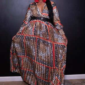 Royal Leopard Maxi Dress